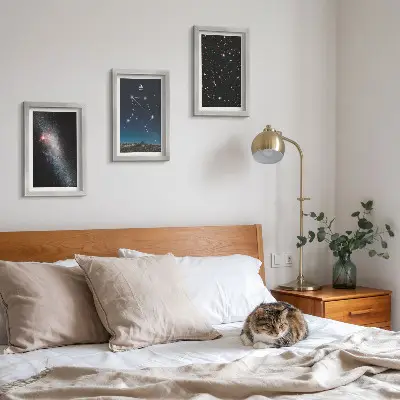 Galerie de perete cu constelația Balanță și cer nocturn de galaxie spațială