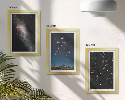 Galerie de perete cu constelația Balanță și cer nocturn de galaxie spațială