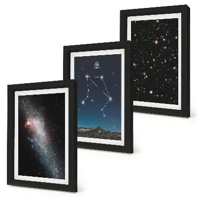 Galerie de perete cu constelația Balanță și cer nocturn de galaxie spațială