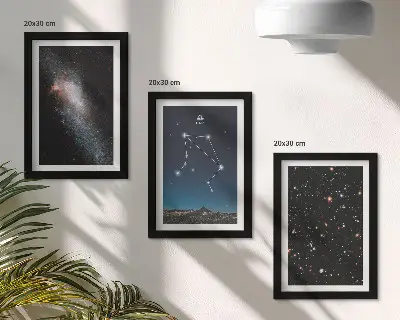 Galerie de perete cu constelația Balanță și cer nocturn de galaxie spațială