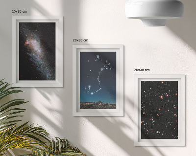 Set 3 tablouri Peisaje cosmice ale galaxiilor și constelației Scorpionului
