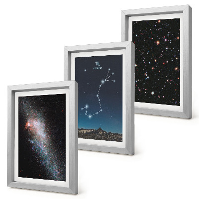 Set 3 tablouri Peisaje cosmice ale galaxiilor și constelației Scorpionului