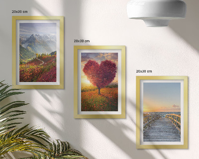 Galerie de perete Peisaje montane, dig de copac în formă de inimă
