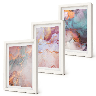 Galerie de perete Modele abstracte în culori pastelate cu accente