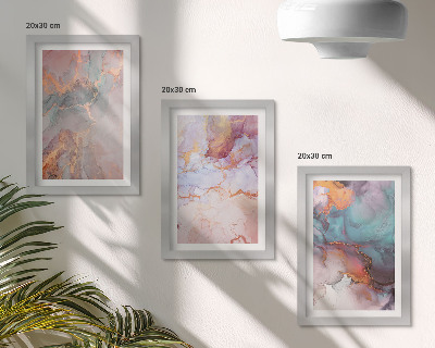 Galerie de perete Modele abstracte în culori pastelate cu accente