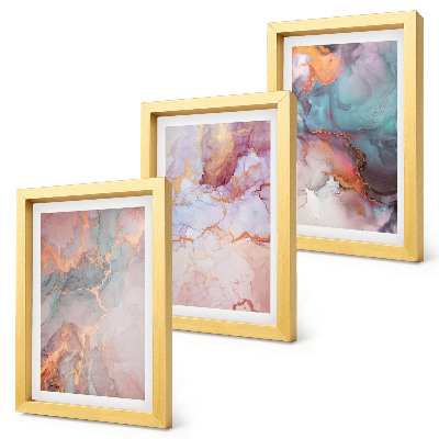 Galerie de perete Modele abstracte în culori pastelate cu accente