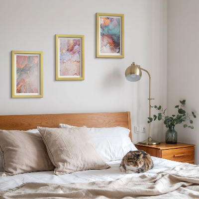 Galerie de perete Modele abstracte în culori pastelate cu accente