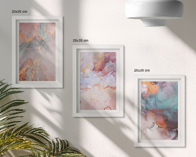 Galerie de perete Modele abstracte în culori pastelate cu accente