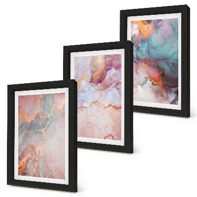 Galerie de perete Modele abstracte în culori pastelate cu accente
