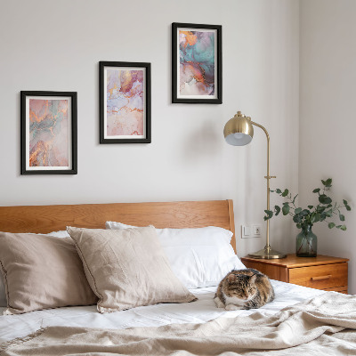 Galerie de perete Modele abstracte în culori pastelate cu accente