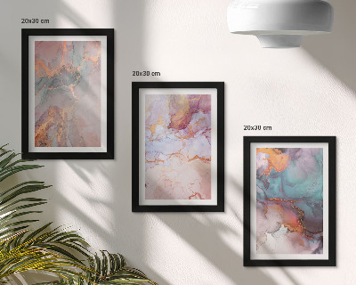 Galerie de perete Modele abstracte în culori pastelate cu accente