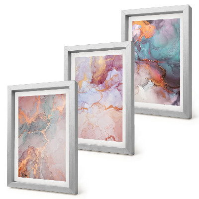 Galerie de perete Modele abstracte în culori pastelate cu accente