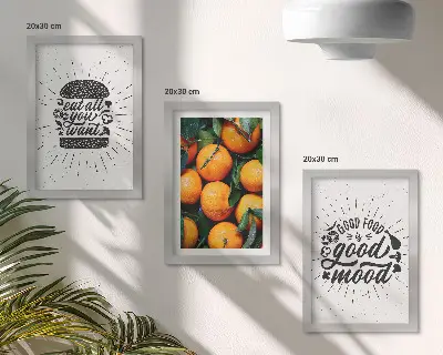 Galerie de perete cu motive de bucătărie și portocale suculente
