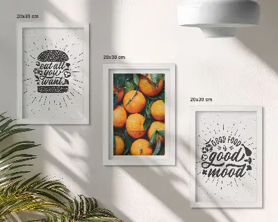 Galerie de perete cu motive de bucătărie și portocale suculente