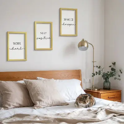 Set de 3 tablouri cu citate motivaționale minimaliste
