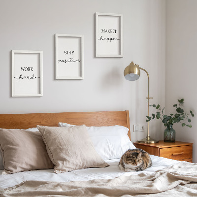 Set 3 tablouri Citate motivaționale minimaliste care inspiră