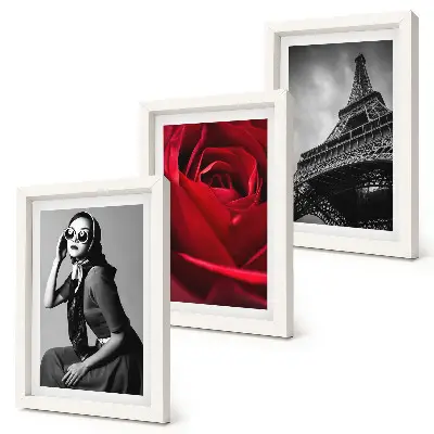 Galerie de perete cu femeie pariziană cu ochelari trandafiri și Turnul Eiffel
