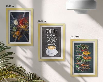 Galerie de perete Condimentează cafeaua cu o ceașcă de ierburi de bucătărie modele