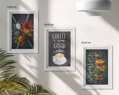 Galerie de perete Condimentează cafeaua cu o ceașcă de ierburi de bucătărie modele