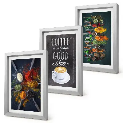 Galerie de perete cu modele de ierburi aromatice pentru cafea
