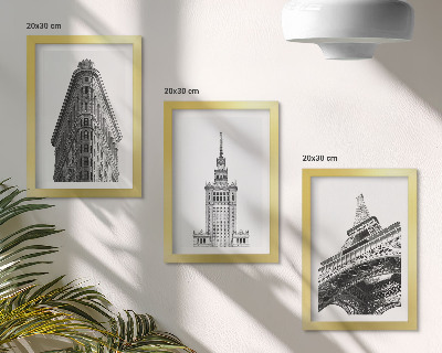 Galerie de perete Clădiri arhitecturale în minimalism alb-negru