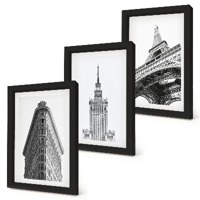 Galerie de perete Clădiri arhitecturale în minimalism alb-negru