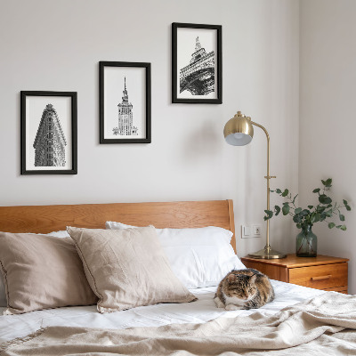 Galerie de perete Clădiri arhitecturale în minimalism alb-negru
