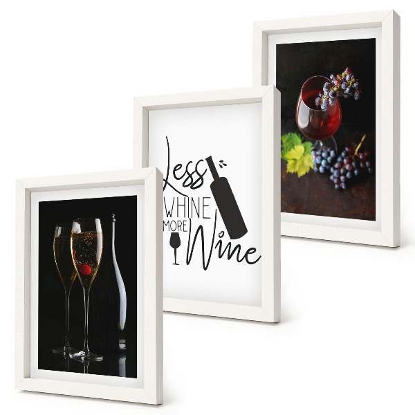 Galerie de perete Pahare de vin cu struguri și o inscripție despre vin