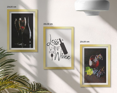 Galerie de perete Pahare de vin cu struguri și o inscripție despre vin