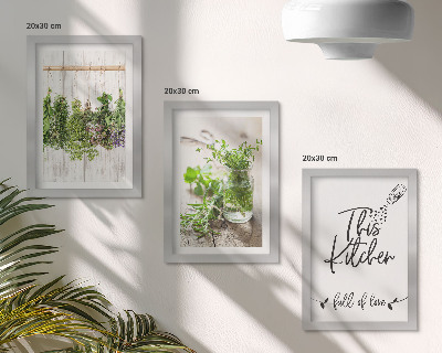 Galerie de perete Motiv de bucătărie cu inscripția ierburi uscate