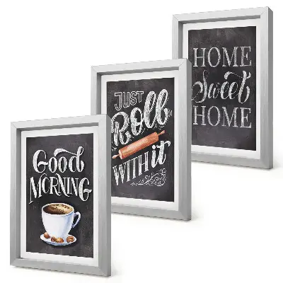 Set 3 tablouri cu inscripții pentru bucătărie