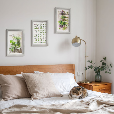 Galerie de perete Plante uscate pentru lista de ierburi aromatice de bucătărie