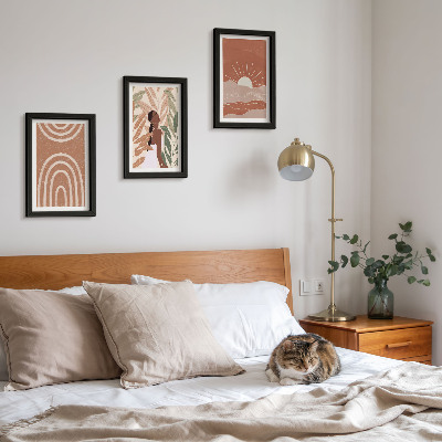 Set 3 tablouri Forme și ilustrații abstracte boho