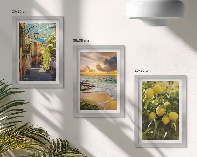 Galerie de perete Străzi pitorești, mare, plajă și pomi de citrice