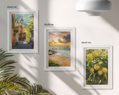 Galerie de perete Străzi pitorești, mare, plajă și pomi de citrice