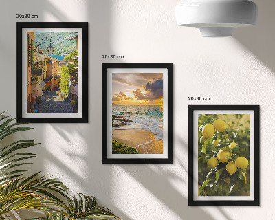 Galerie de perete Străzi pitorești, mare, plajă și pomi de citrice