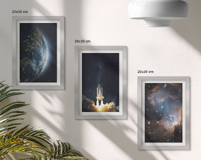 Galerie de perete Spațiu Pământ rachetă galaxie cer stele