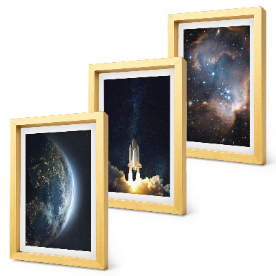 Galerie de perete Spațiu Pământ rachetă galaxie cer stele