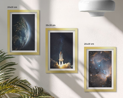 Galerie de perete Spațiu Pământ rachetă galaxie cer stele