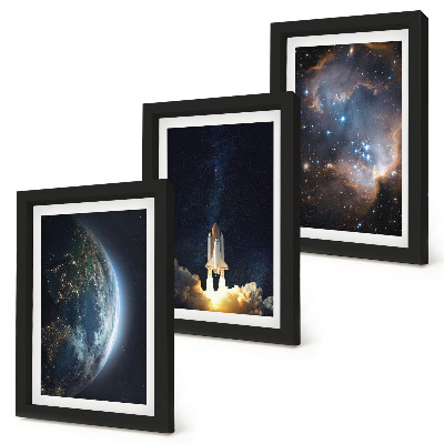 Galerie de perete Spațiu Pământ rachetă galaxie cer stele