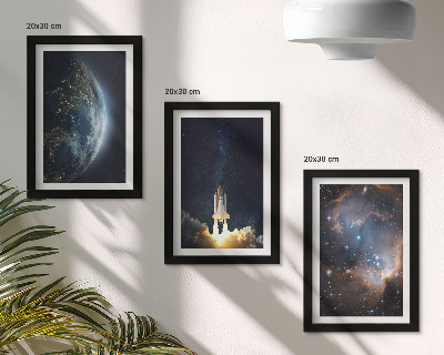 Galerie de perete Spațiu Pământ rachetă galaxie cer stele