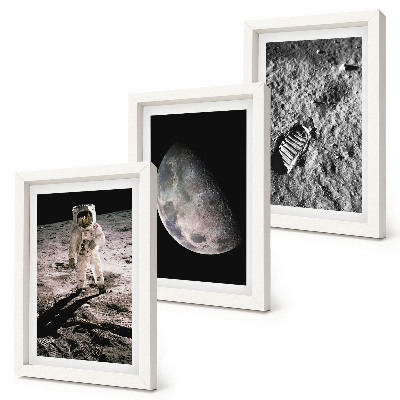 Galerie de perete Fotografie cu amprentă de astronaut pe Lună