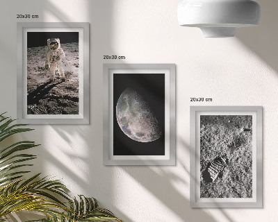Galerie de perete Fotografie cu amprentă de astronaut pe Lună