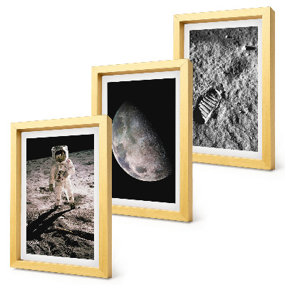 Galerie de perete Fotografie cu amprentă de astronaut pe Lună