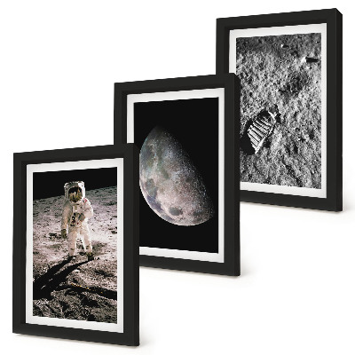 Galerie de perete Fotografie cu amprentă de astronaut pe Lună