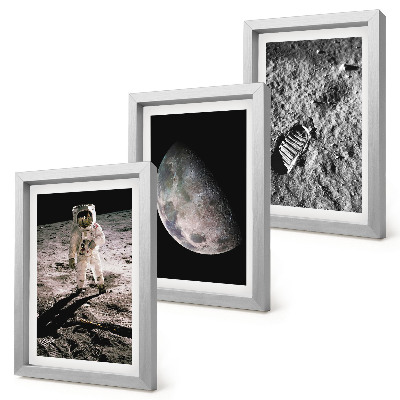 Galerie de perete Fotografie cu amprentă de astronaut pe Lună