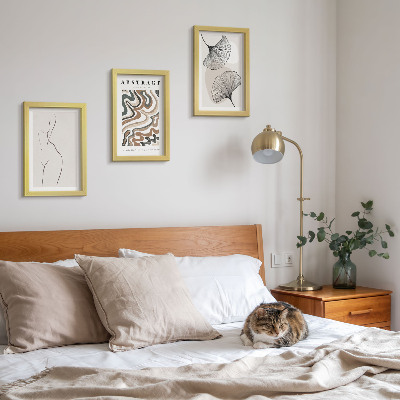 Galerie de perete Poster abstract cu forme feminine, frunze, stil boho