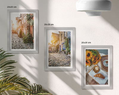 Galerie de perete Străzi fermecătoare cu cafea și floarea-soarelui