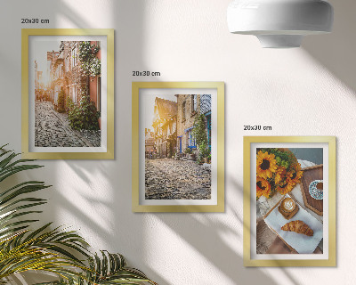 Galerie de perete Străzi fermecătoare cu cafea și floarea-soarelui