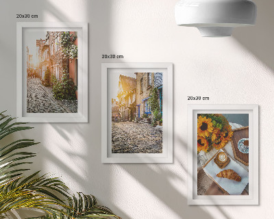 Galerie de perete Străzi fermecătoare cu cafea și floarea-soarelui